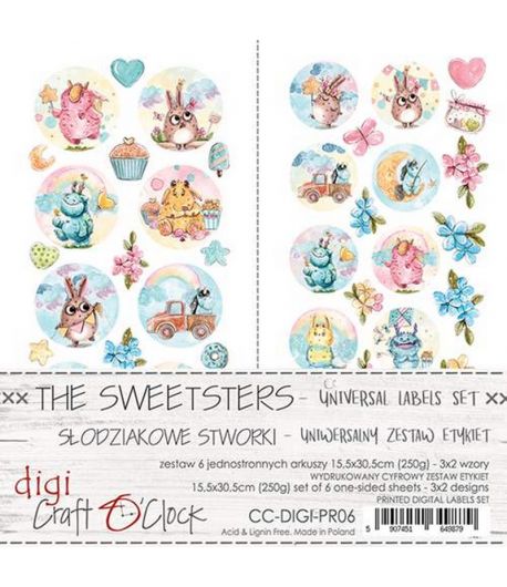 DIGI LABEL SET 15.5 X 30.5 CM -  SWEETSTERS