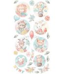 DIGI LABEL SET 15.5 X 30.5 CM -  WOODLAND FRIENDS