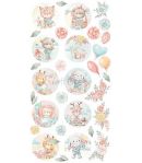 DIGI LABEL SET 15.5 X 30.5 CM -  WOODLAND FRIENDS