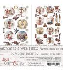 DIGI LABEL SET 15.5 X 30.5 CM -  ROBOTS ADVENTURES