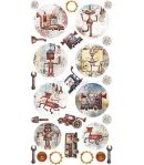 DIGI LABEL SET 15.5 X 30.5 CM -  ROBOTS ADVENTURES