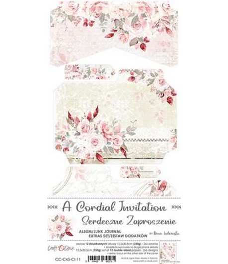 JUNK JOURNAL SET 15.5 X 30.5 CM -  A CORDIAL INVITATION