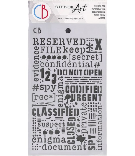 POCHOIR CONFIDENTIAL 14.5X24 CM - CIAO BELLA MS081