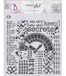 POCHOIR KEEP SECRETS 22X24 CM - CIAO BELLA MS8-003