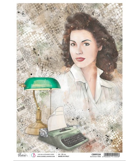 PAPIER DE RIZ A4 BLETCHLEY PARK  21 X 29.7CM CIAO BELLA CBRP226