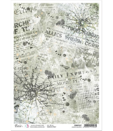 PAPIER DE RIZ A4 LONDON OBSERVER 21 X 29.7CM CIAO BELLA CBRP227