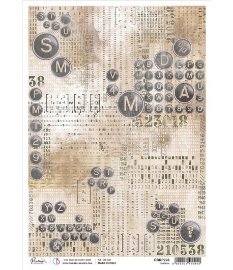 PAPIER DE RIZ A4 FORTRAN 21 X 29.7CM CIAO BELLA CBRP228