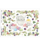 PAPIER DE RIZ A4 TEA BREAK WITH MACARONES 21 X 29.7CM CIAO BELLA CBRP233