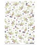 PAPIER DE RIZ A4 BLACKBERRY GARDEN 21 X 29.7CM CIAO BELLA CBRP234