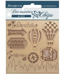 FORMES CARTON DECORATIVE CHIPS SIR VAGABOND TRAVEL 14X14CM - SCB133