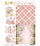 PAPIER DE RIZ A4  HELLO LITTLE GIRL 02 - 21 X 29.7 - CRAFT O CLOCK