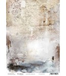 PAPIER DE RIZ A4  LOST IN TIME 01 - 21 X 29.7 - CRAFT O CLOCK