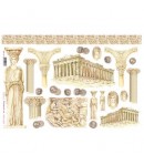 PAPIER DE RIZ GRECE ANTIQUE 33 X 48 CM DFS118 STAMPERIA