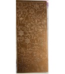 STICKERS FLOCONS ET CERFS CUIVRE