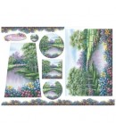 PAPIER DE RIZ PRINTEMPS SUR LE LAC 33 X 48 CM DFS127