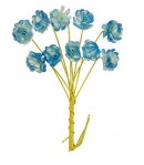 FLEURS CHRYSANTHEMES 1 CM X 10 - BLEU