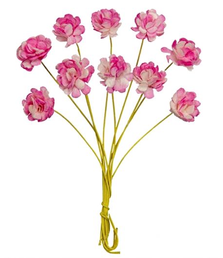 FLEURS CHRYSANTHEMES 1 CM X 10 - ROSE