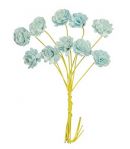 FLEURS CHRYSANTHEMES 1 CM X 10 - BLEU CLAIR
