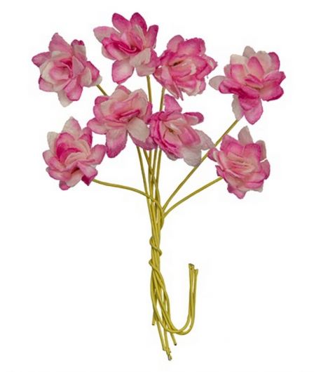 FLEURS CHRYSANTHEMES 1.8 CM X 8 - ROSE