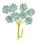FLEURS CHRYSANTHEMES 1.8 CM X 8 - BLEU CLAIR