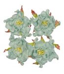 FLEURS GARDENIAS 4.5 CM x 4 - BLEU CLAIR