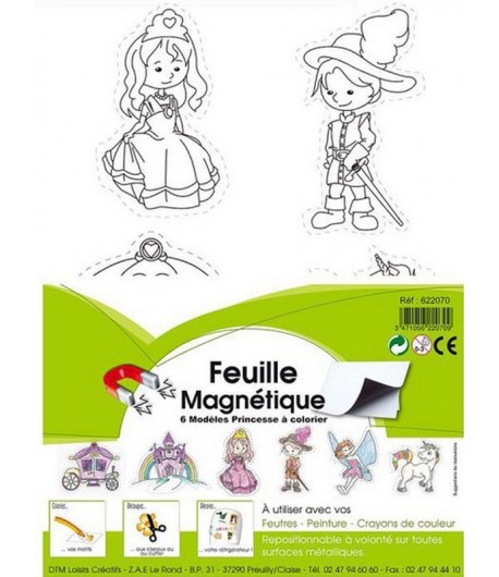 FEUILLE MAGNETIQUE PRINCESSE