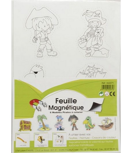 FEUILLE MAGNETIQUE PIRATE