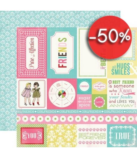 PAPIER FOREVER FRIENDS CARDS 30.5 X 30.5 CM - CARTA BELLA TRUE FRIENDS