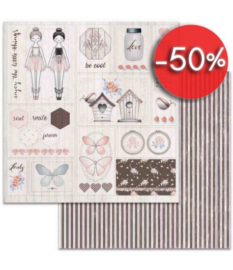 PAPIER NETS AND BUTTERFLIES 30 X 30 CM - SBB638 STAMPERIA