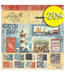 BLOC 16 FEUILLES CATCH OF THE DAY 30X30CM GRAPHIC45 4502176