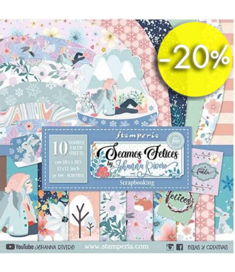 BLOC 10 FEUILLES FACE SEAMOS FELICES 30 X 30 CM - SBBL61