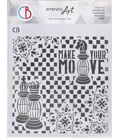 POCHOIR MAKE YOUR MOVE 22X24 CM - CIAO BELLA MS8-014