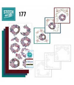 KIT 3D A BRODER STYLISH FLOWERS - STITCH AND DO - STDO177