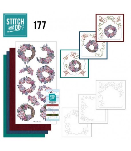 KIT 3D A BRODER STYLISH FLOWERS - STITCH AND DO - STD0177