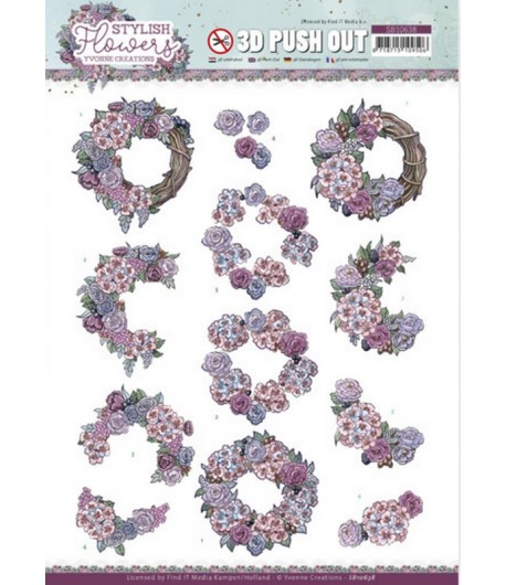 FEUILLE 3D STYLISH FLOWERS - SB10638