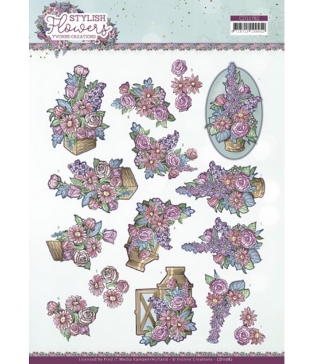 FEUILLE 3D STYLISH FLOWERS - CD11782