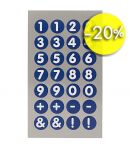STICKERS CHIFFRES ROND BLEU