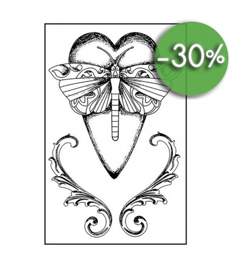 TAMPONS CAOUTCHOUC HD COEUR ET LIBELLULE