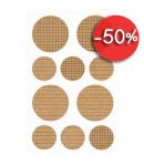 STICKERS QUADRILLES RONDS X 40