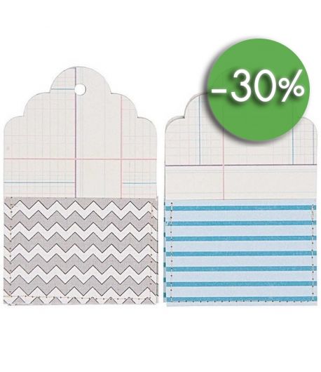 POCHETTES TAGS FESTONNÉES X 6