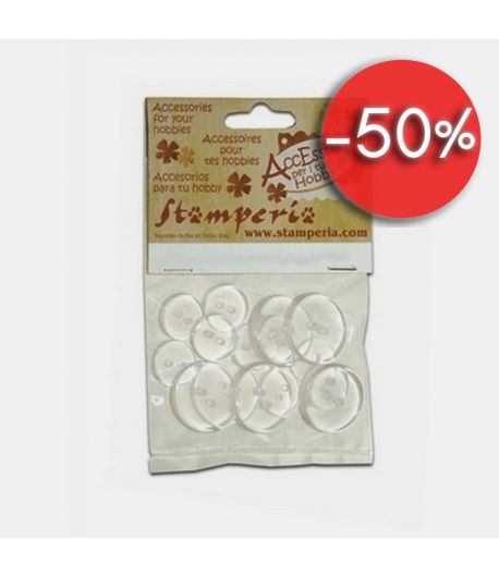 BOUTONS TRANSPARENTS X 22