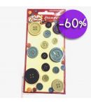 BOUTONS BLEU/VERT X 15 - BLP007