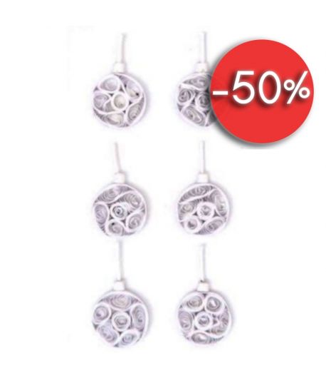STICKERS QUILLING BOULES BLANCHES