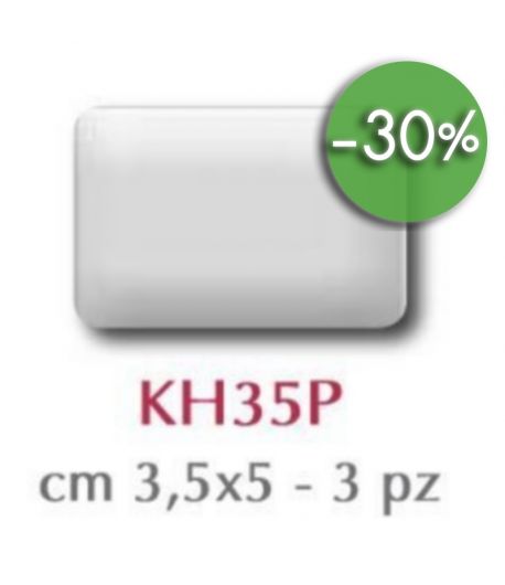 PLAQUES RECTANGULAIRES EN TERRE BLANCHE X3 3.5 X 5CM