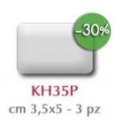 PLAQUES RECTANGULAIRES EN TERRE BLANCHE X3 3.5 X 5CM