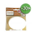 PLAQUE OVALE EN TERRE BLANCHE 10 X 7.3 CM