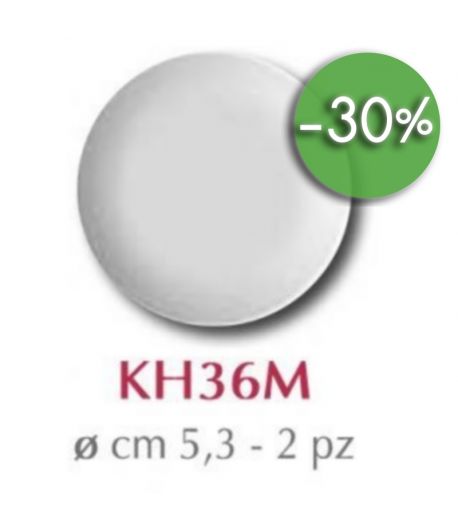 PLAQUES RONDES EN TERRE BLANCHE X 2 DIAM 5.3CM