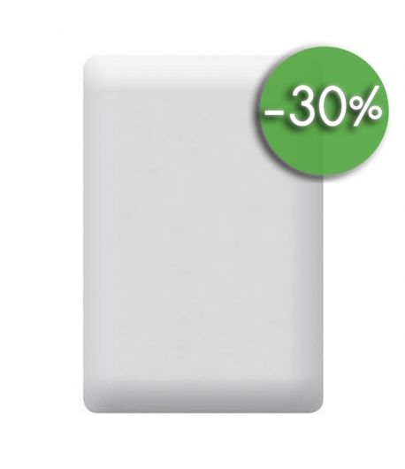 PLAQUE RECTANGULAIRE EN TERRE BLANCHE 10 X 6.5 CM