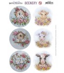 FEUILLE ANIMALS CIRCLE - AQUARELLA CDS10066