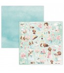 BLOC 12 FEUILLES 30.5 X 30.5 CM - LITTLE BLOSSOM